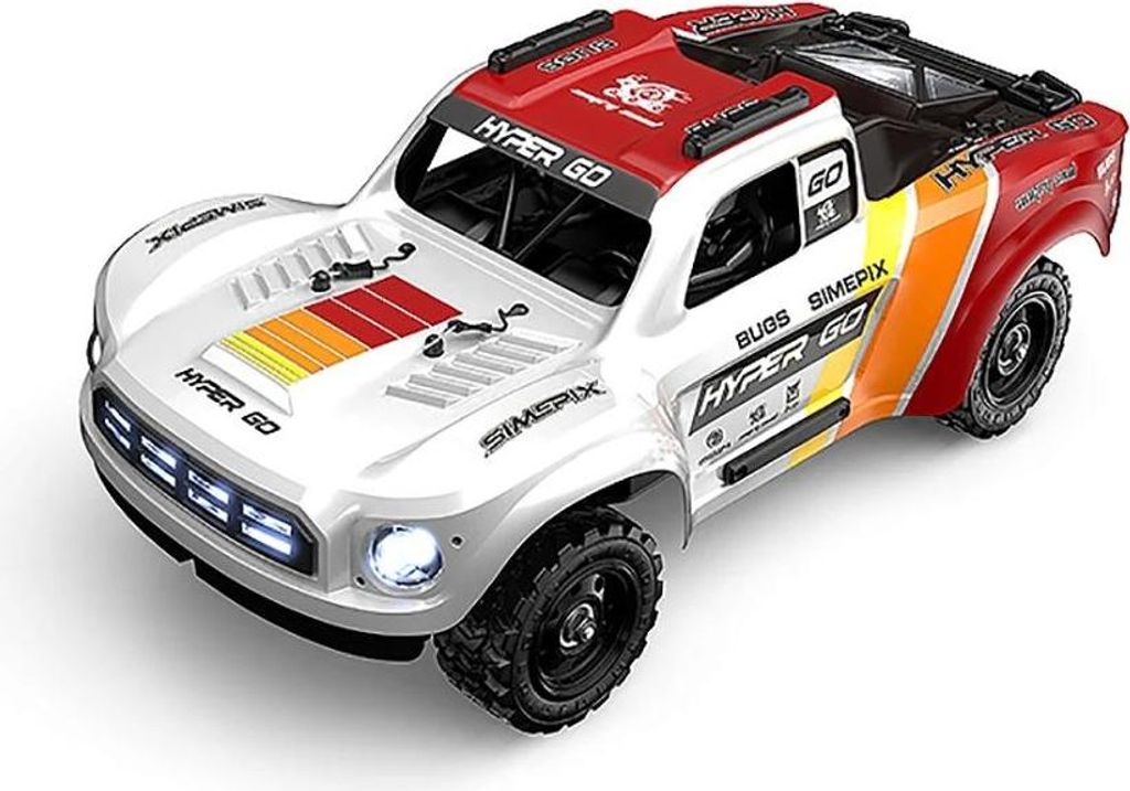 RC Short Course Truck - 14211 1:14 - Bürstenlos 4400KV Mit Gyro-Stabilisierung - 47 km/h Höchstgeschwindigkeit - 2× 2S 3000 mAh LiPo (Zwei Akkus...