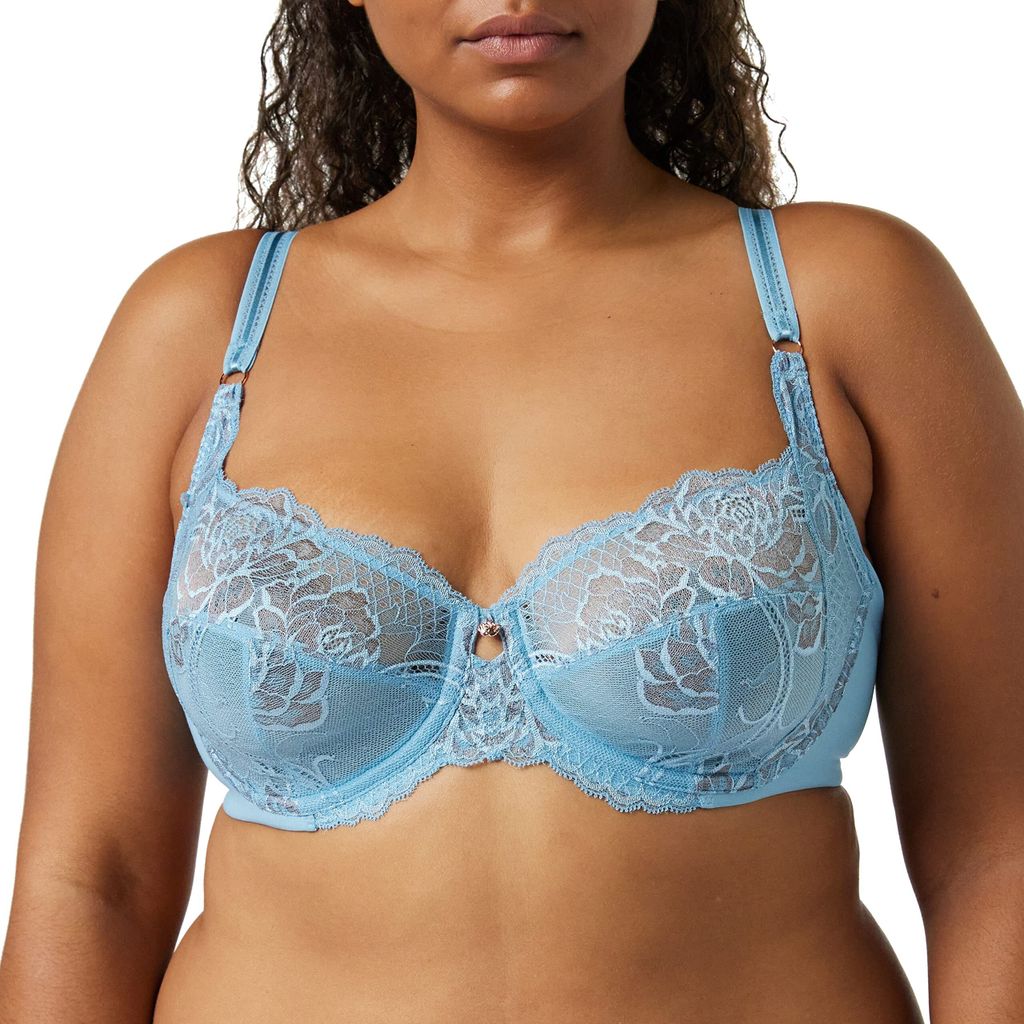 Triumph Wild Peony Florale W BH mit Bügel, Farbe: Blau (Blue Lake), Größe: 80C