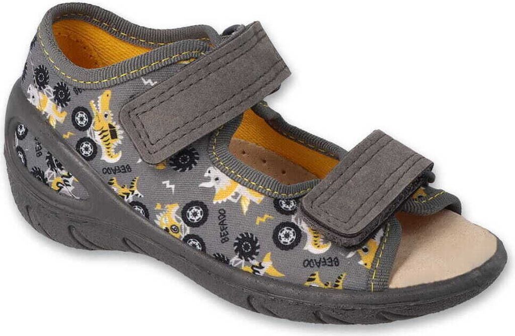 Jungen sandalen Befado Sunny 063X012 Grau, Lederinnensohle