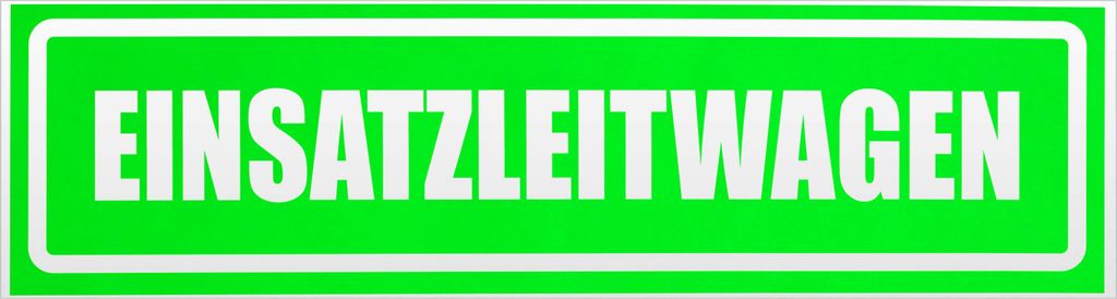 Kiwistar Einsatzleitwagen invertiert Magnetschild Schild magnetisch - 30cm Neongrün - Magnetfolie für Auto PKW Kfz