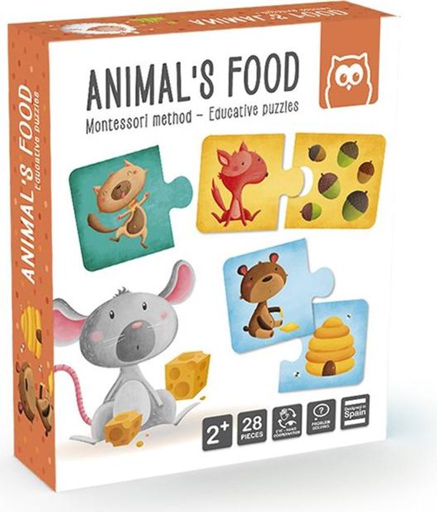 EurekaKids Montessori Tierpuzzle - Lernspielzeug aus Karton