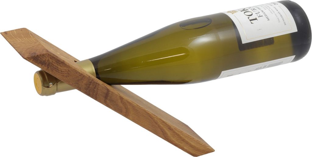 Flaschenständer aus Holz, magischer Flaschenhalter aus Eiche