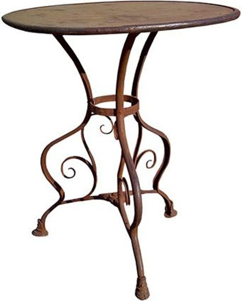 Casa Padrino Gartentisch Rost Durchmesser 60 x H. 70 cm - Gartenmöbel