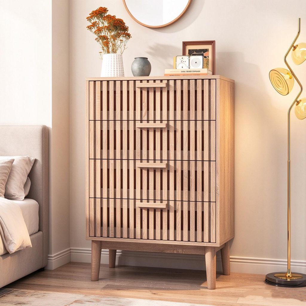 INONEFT Kommode, 60 cm breed, met 4 lades, dressoir met Productafbeelding 