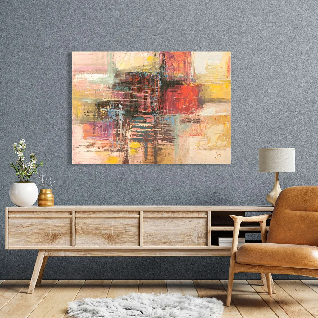 Impression d'art Lucas style abstrait, toile décorative de 70x50 cm