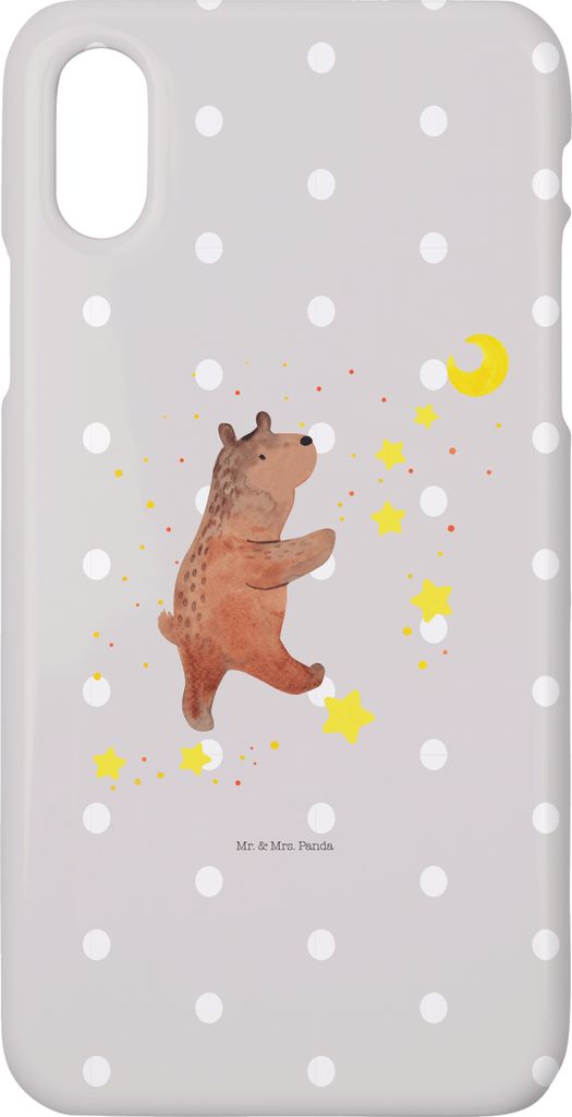 Mr. & Mrs. Panda Iphone 10 Handyhülle Bär Träume - Grau Pastell - Geschenk, Teddy, Traumdeutung, Cover, Träumen, X, Handy, Hülle, Traum