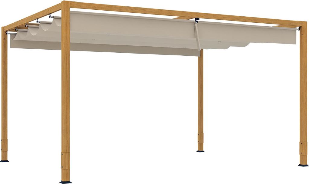 Outsunny Pergola aluminium pergola jardin extérieur 4 x 3 m Image du produit 