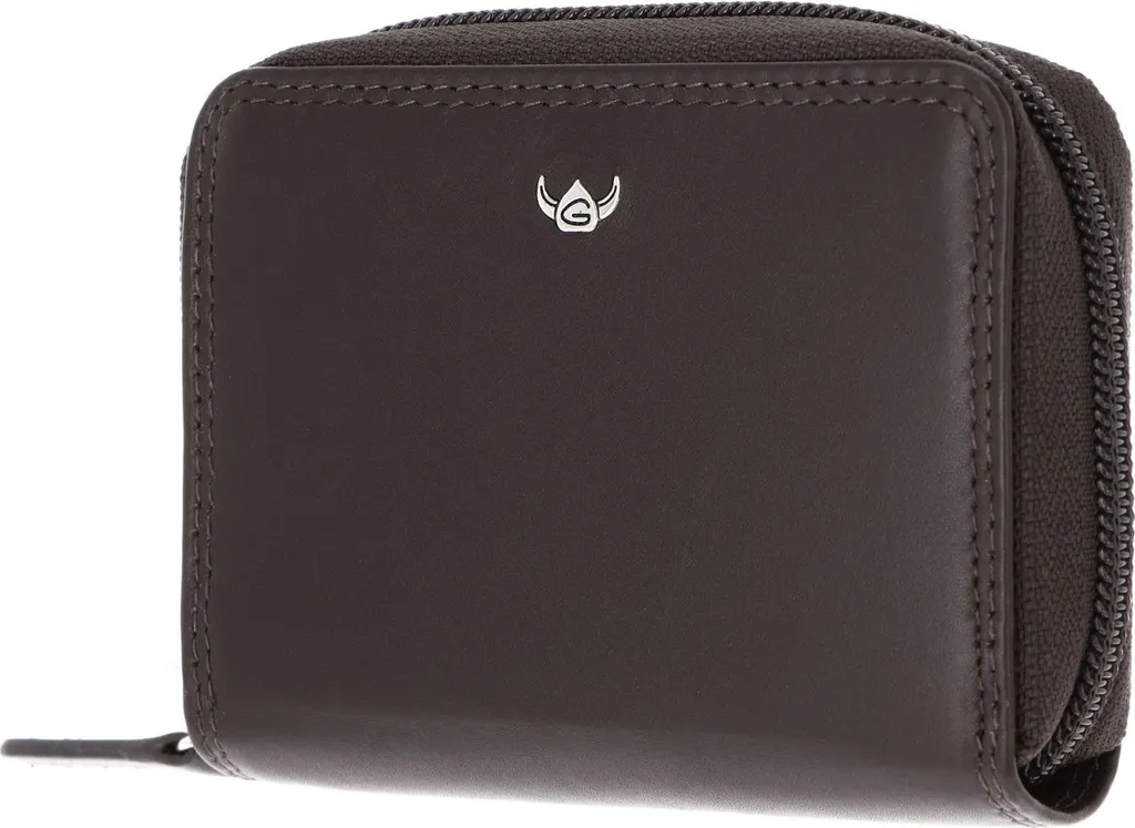 Minimalismo Elegante: Golden Head Polo 4506 Porta Carte in Pelle Marrone