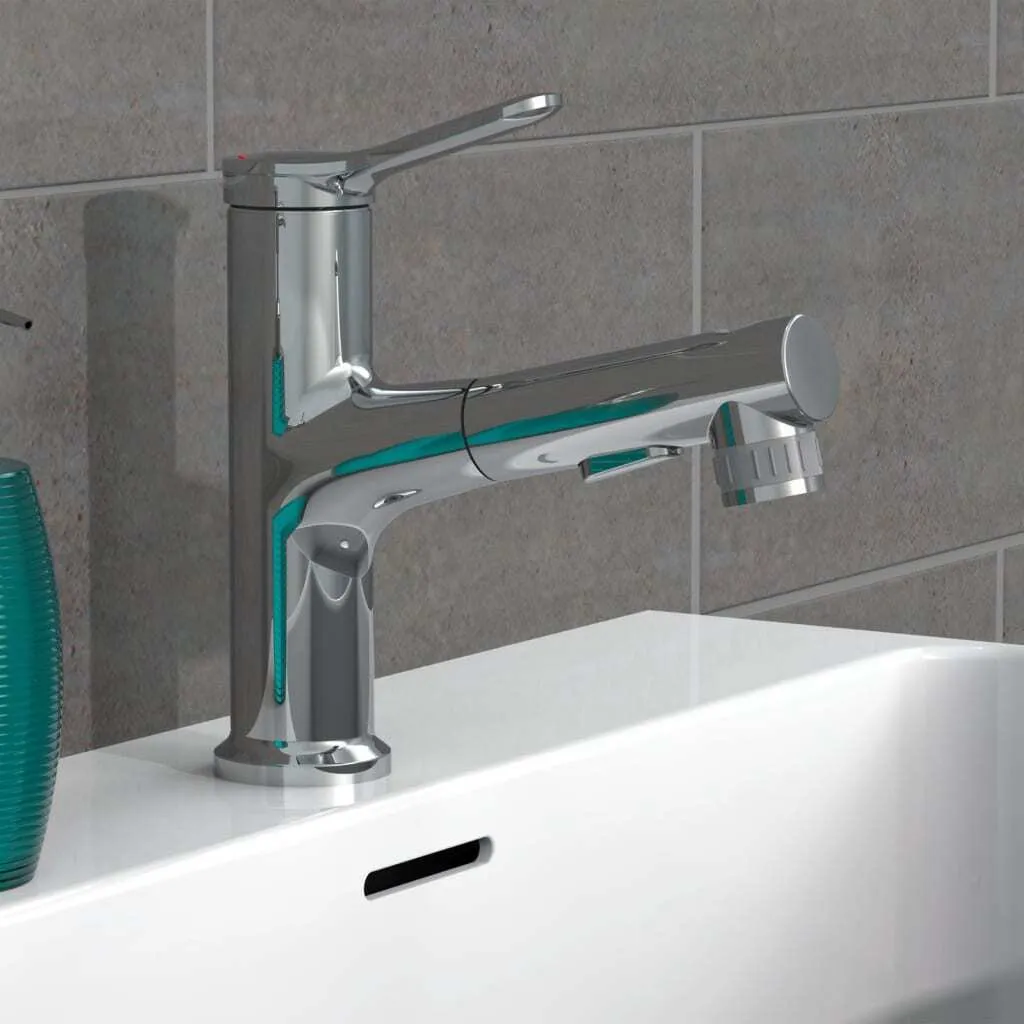 Mitigeur lavabo EISL VARIABILE avec douchette extractible chromé chic - 11