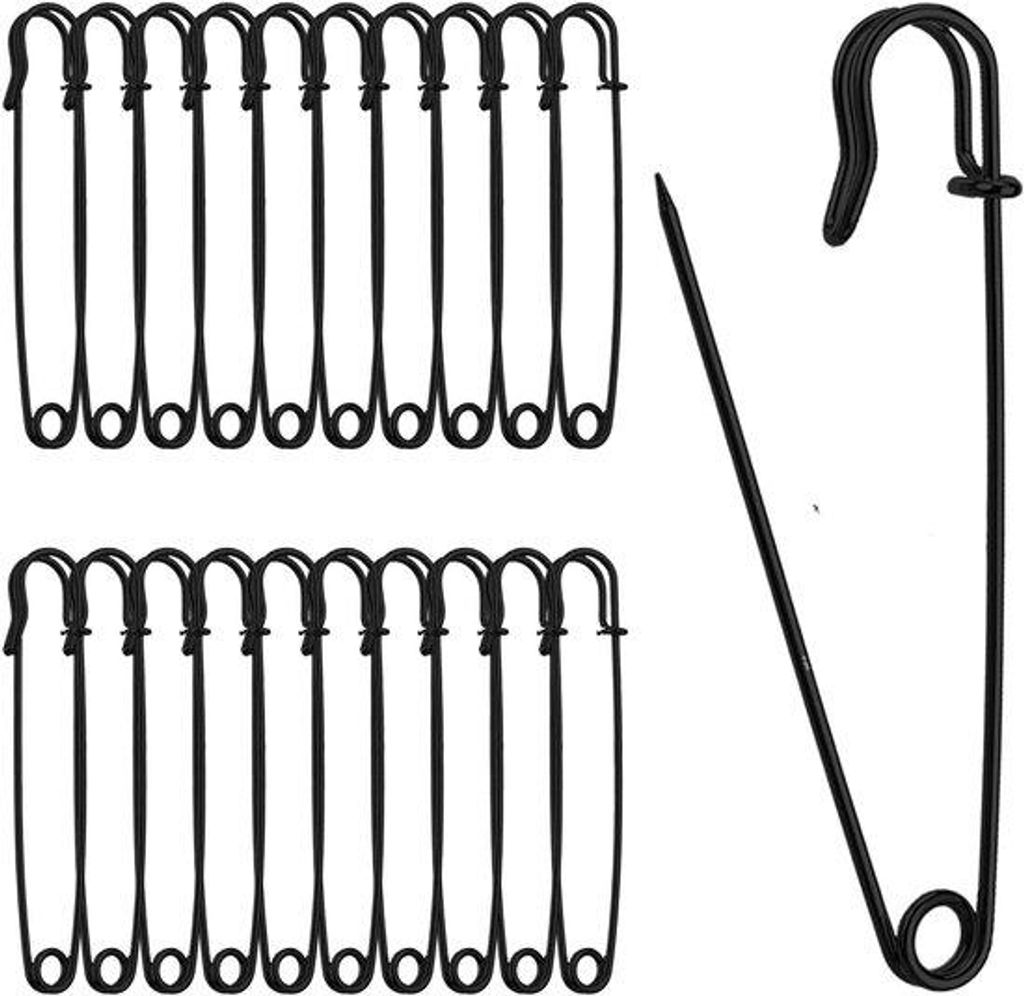 Große Sicherheitsnadeln 90 mm - 20 Stück - Füllgarn - Matratzen - Schmuck - Schal