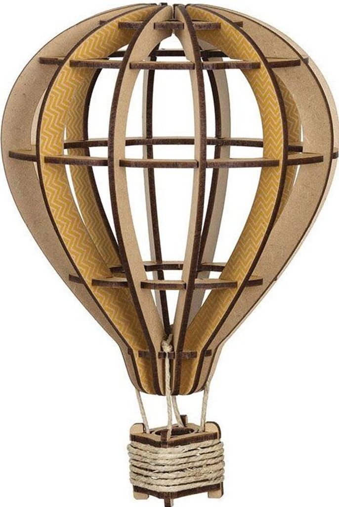 3D-Modell aus MDF-Holz - Montglofière mit gelben Motiven - 24 x 17 cm