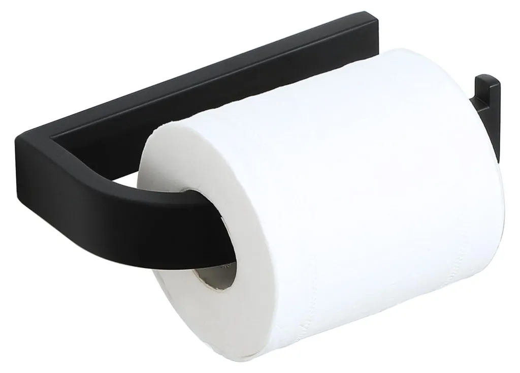 Accessoire WC pour grands rouleaux en inox noir mat 16 cm de longueur