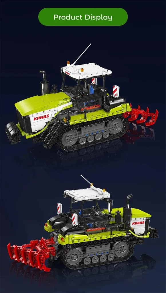 Tracteur à Chenilles 17093 - Kit de Construction Modèle Réduit Vert - 9