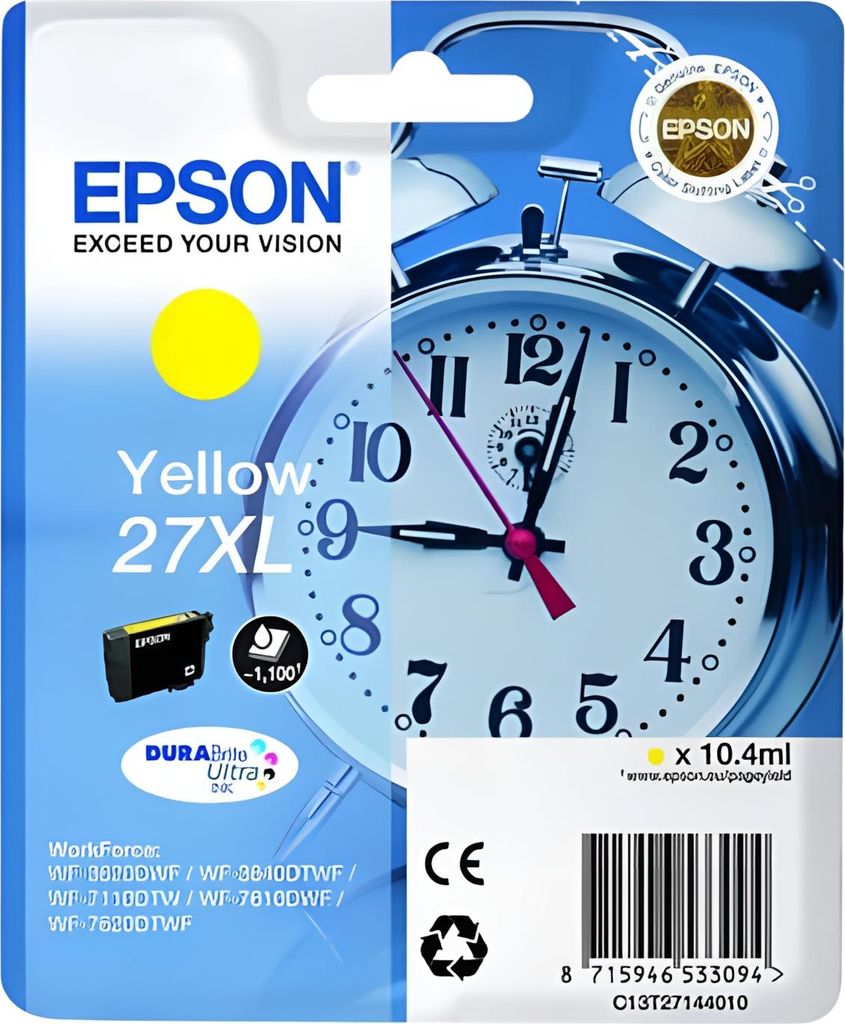 Epson DURABrite Ultra Ink 27 XL Tintenpatrone yellow      T Produktbild 