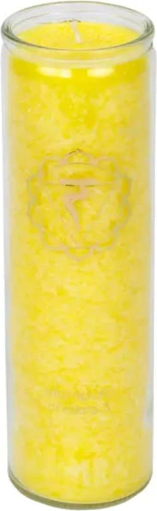 Duftkerze Stearin 3. Chakra 100 Stunden -- 21x6.5 cm
