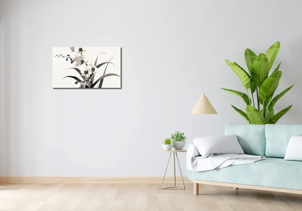 Image 70 x 40 cm Orchidée Zen - Tableau Déco Murale Format Panoramique