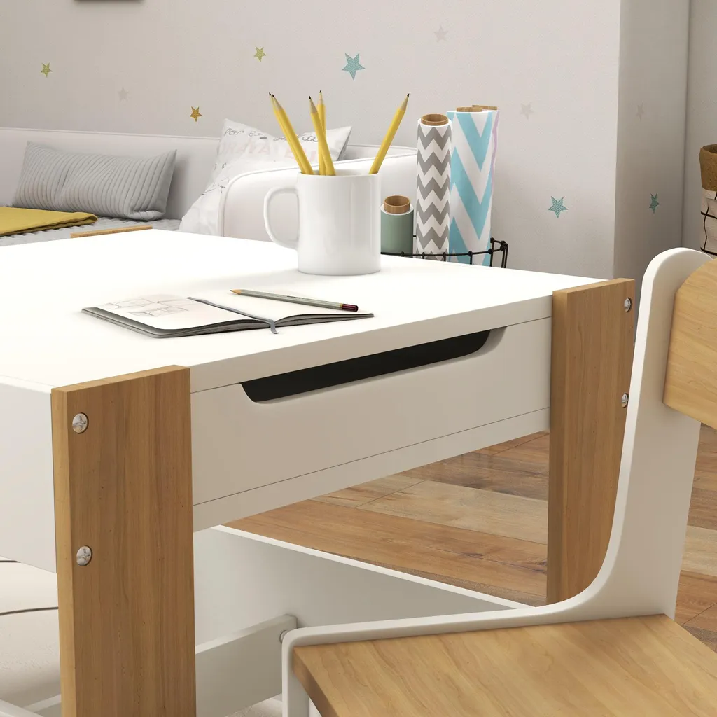 Solution Rangement Chambre Enfant : Table avec Plateau Tableau et Chaises - 8