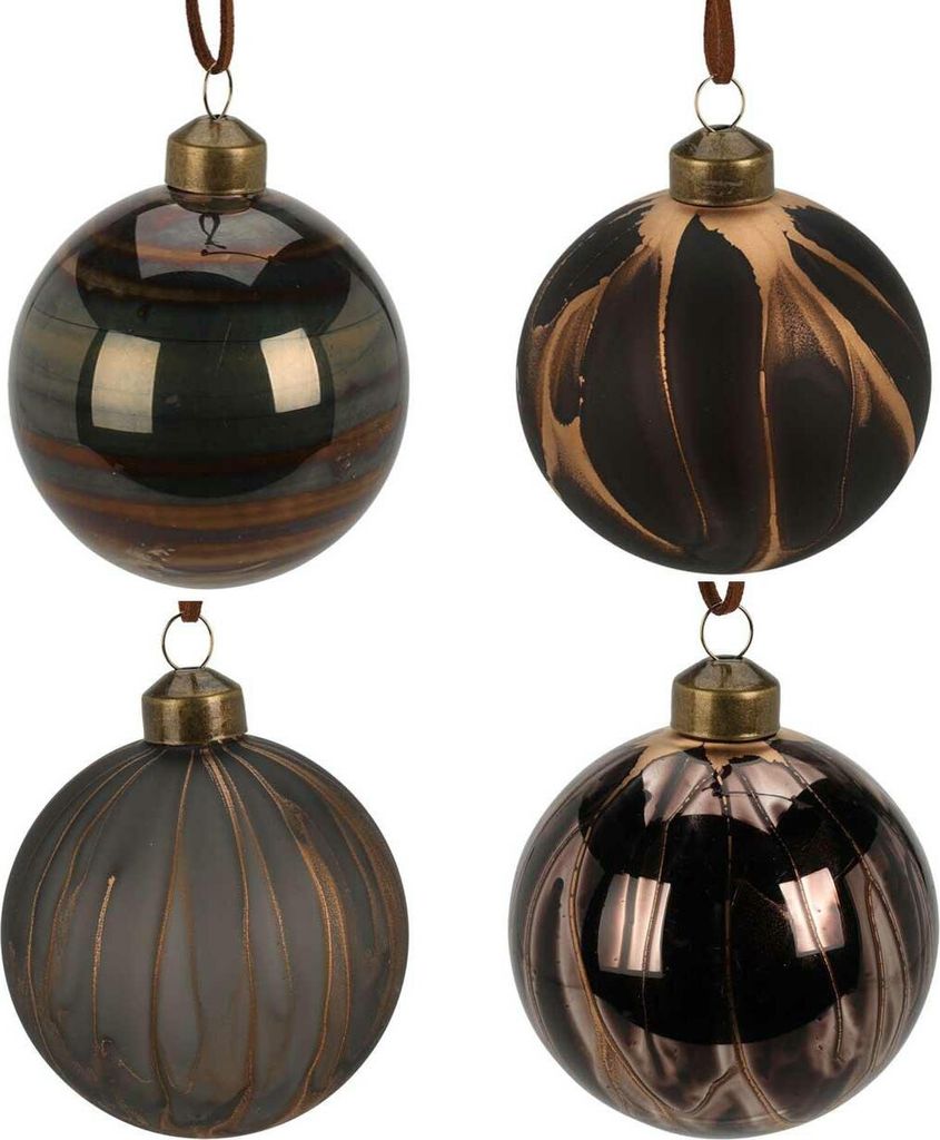 H&S Decoration Vánoční ozdoby na stromeček mramorové 12 Obrázek produktu 