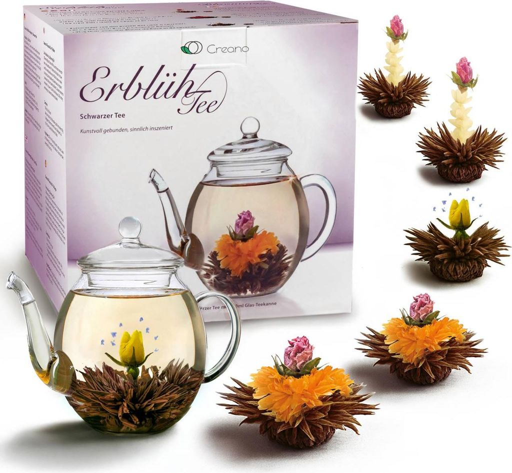 Geschenkset Erblühtee mit Glaskanne, Schwarztee (6 Produktbild 