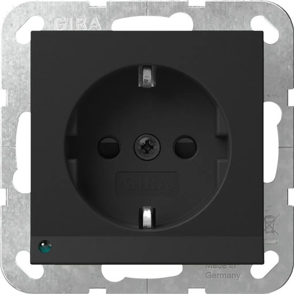 Prise LED GIRA 4170005 avec Protection Enfant SH et Design System 55