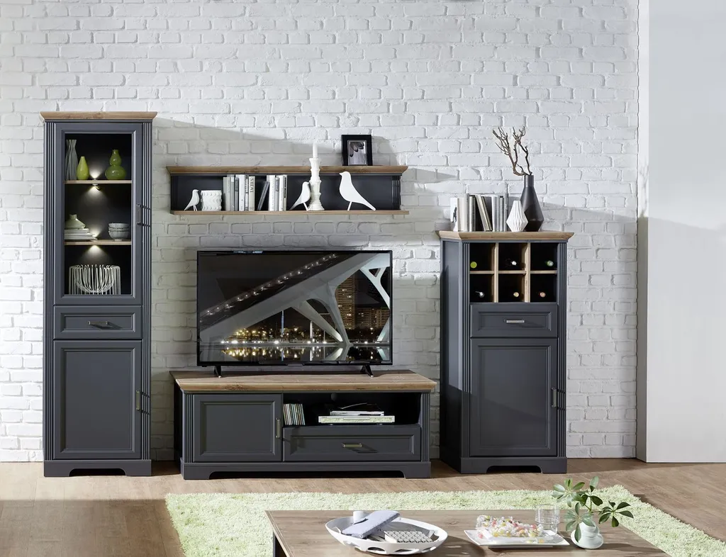 Buffet de rangement JASMIN : Commode basse de style cottage pour séjour - 3