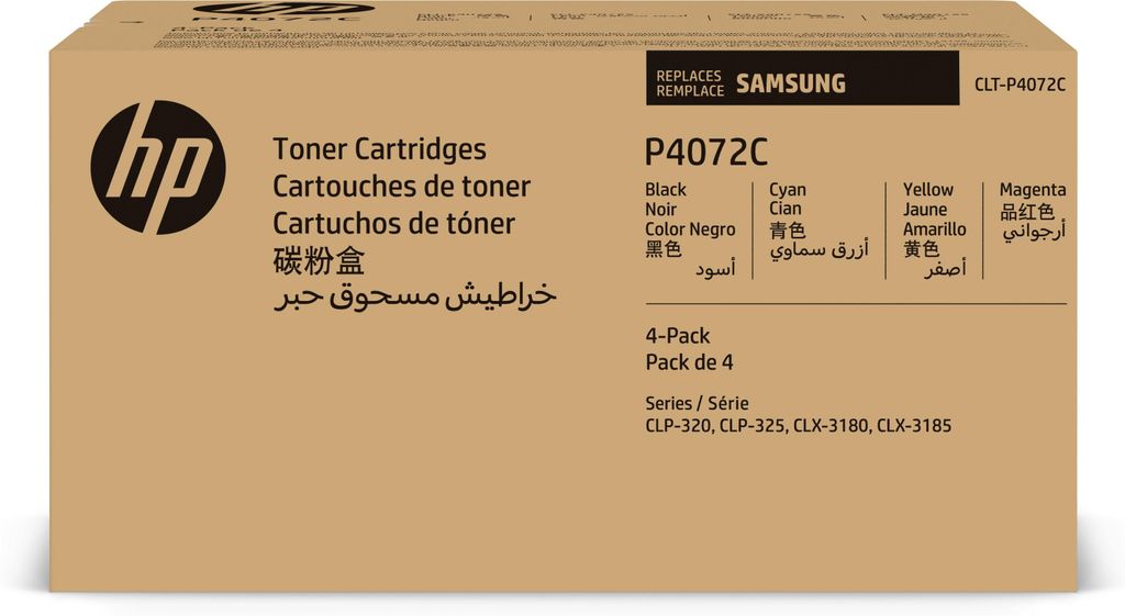 Samsung CLT P4072C 4 pack Cyan Magenta Yellow Black Immagine del prodotto 