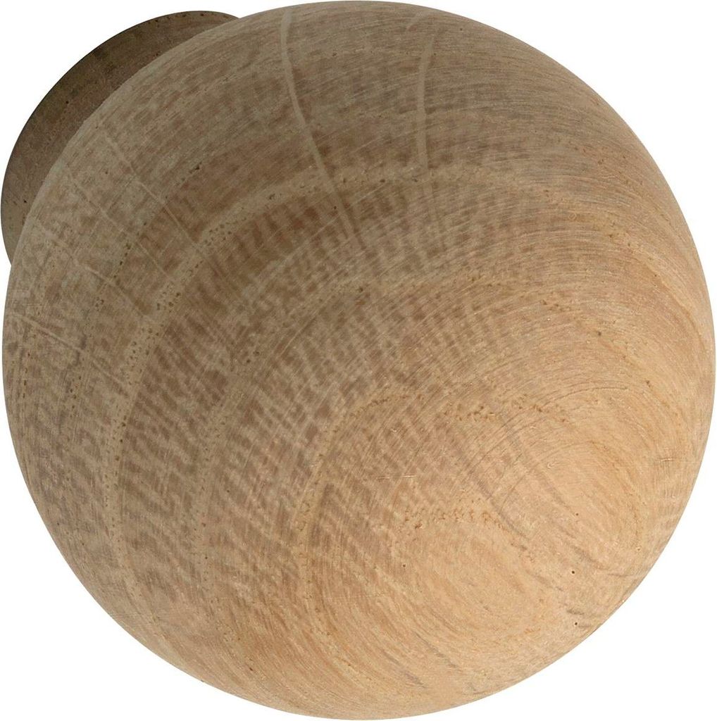Alles im Griff Möbelknopf Holz Olwen ø 30mm - Knauf für Schrank rund, Tiefe 34mm - Türknauf, Eiche roh