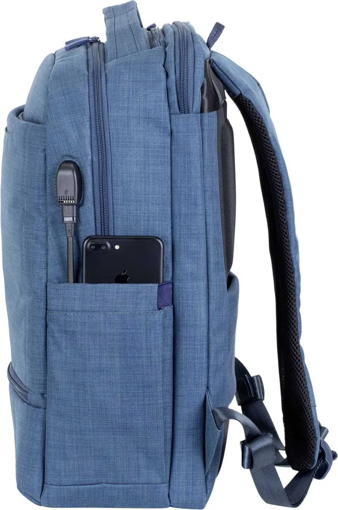 Sac à dos ordinateur 17.3 antichoc Rivacase 8365 bleu imperméable - 8