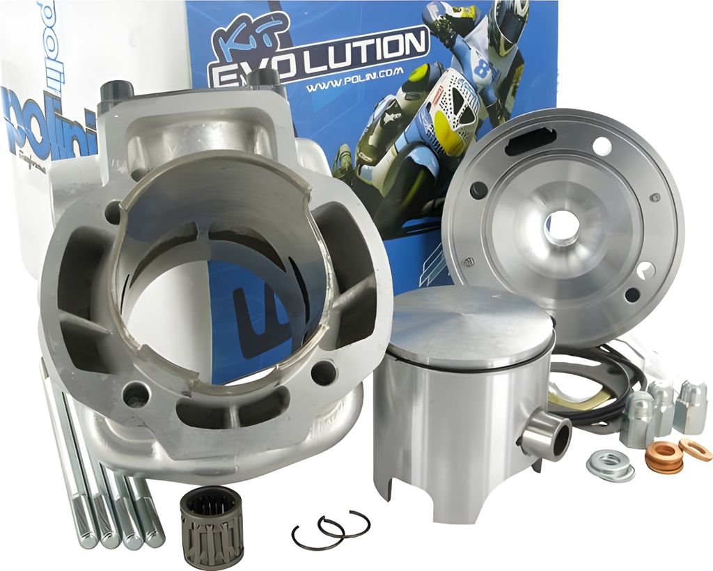 Zylinderkit Polini Big Evolution 94ccm, 52mm Bohrung, 44mm Hub für Piaggio LC, 13mm Kolbenbolzen, Kurbelwelle mit 85mm Pleue