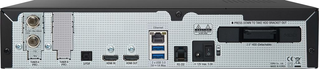 VU+ Duo 4K SE 1x DVB-S2X FBC Twin Tuner Linux OS, USB-PVR, Produktbild 8