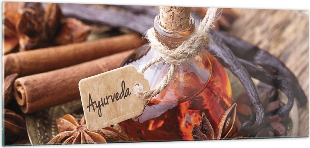 Bilder auf glas - Einteilig - Ayurwenda Anis Vanille - 100x40cm - Glasbilder - Wandbilder - Bilder - zum Aufhängen bereit - Wanddekoration aus Gla...