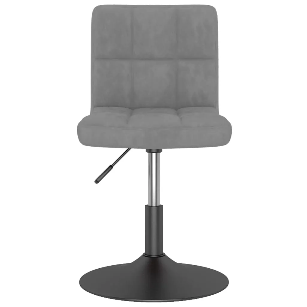 Tabouret de bar pivotant velours gris : l'assise confortable et chic