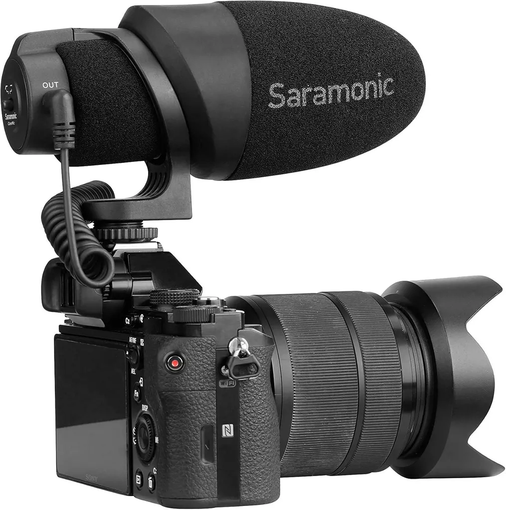 Microphone pour caméra DJI Saramonic noir - Micro externe haute fidélité