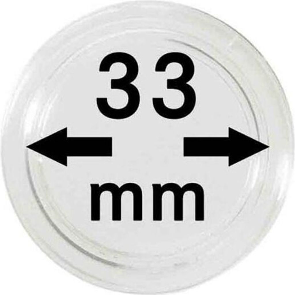Lindner 2251033 Münzkapseln 33 mm-100er Pack