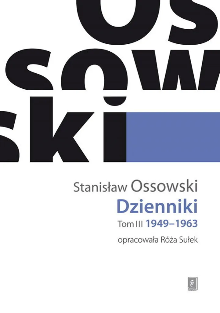 Journal intime Volume III 1949-1963 Stanisław Ossowski livre polonais