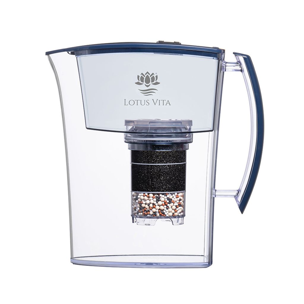 Lotus Vita Wasserfilter Kanne Lotus 1,6L - Blau - Natura Produktbild 