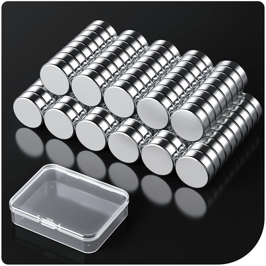 100 starke Magnete, 6 x 2 mm Mini-Neodym-Magnete für Magnettafeln, kleine Kühlschrankmagnete, starke Haftung, runde Mini-Magnete für Whiteboards...