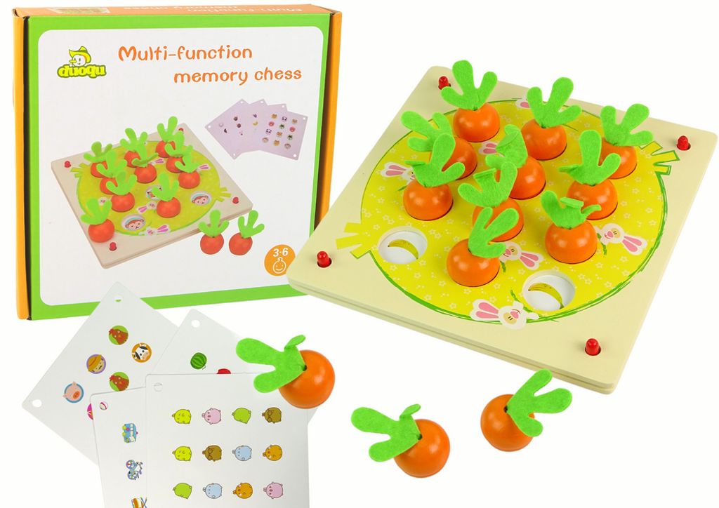 Leantoys Karotten-Memory-Spiel aus Holz