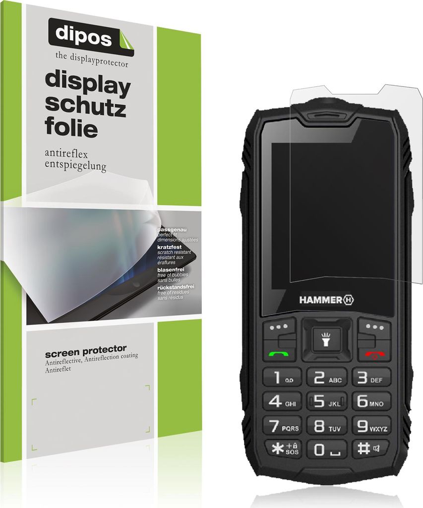 4x Schutzfolie für Hammer Rock LTE matt Displayschutzfolie Folie Display Schutz dipos