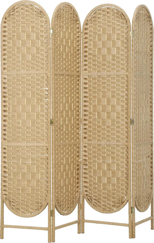 Cloison amovible pour créer un coin bureau - Paravent en bois 4 volets