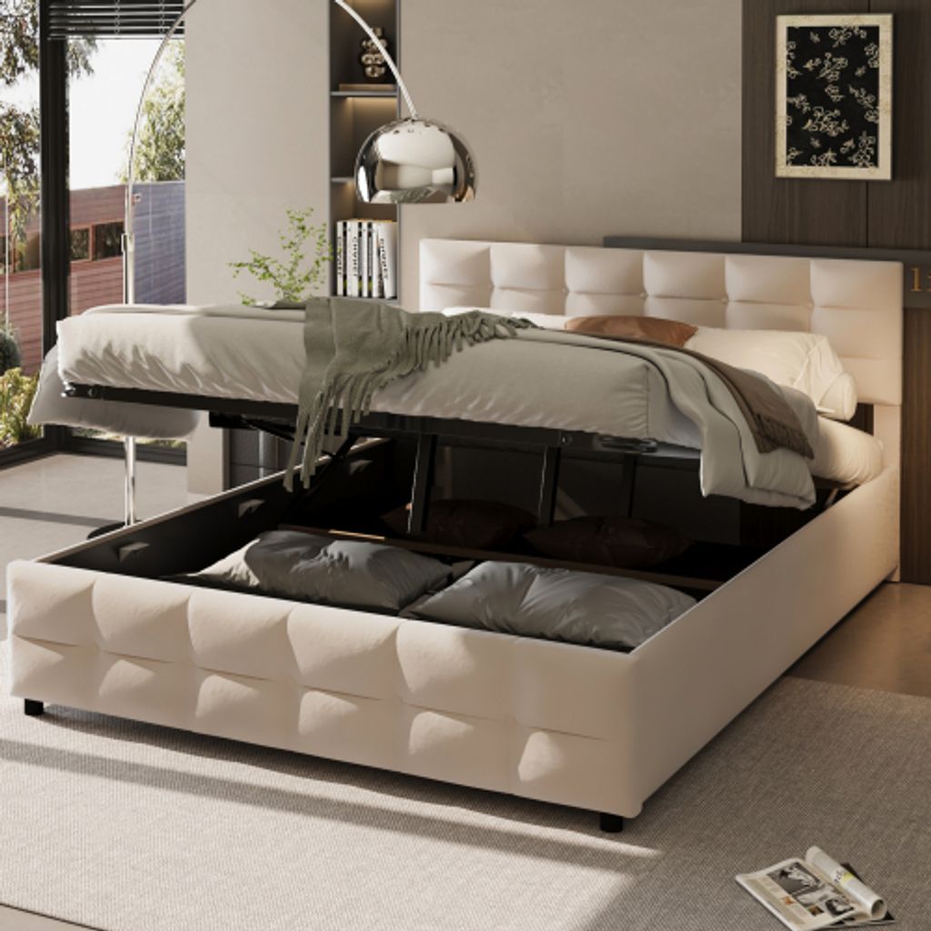 MODFU Letto boxspring, idraulico 180 x 200 cm, letto Immagine del prodotto 
