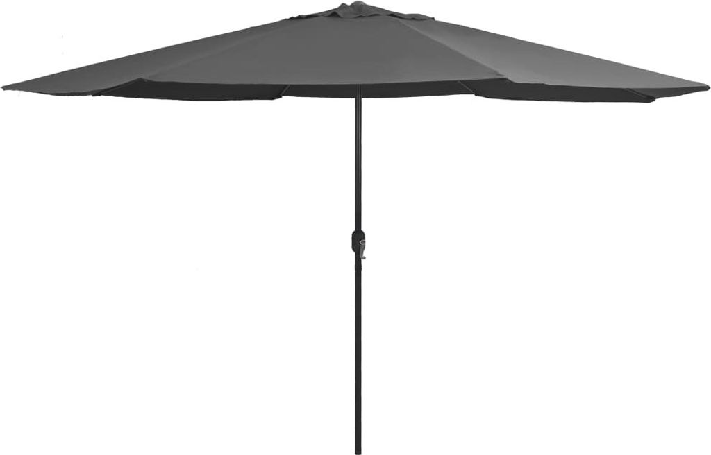 "2026 Promotion" Sonnenschirm - ANTI-UV - mit Metall-Mast 390 cm - Anthrazit - Sonnenschutz CC26586