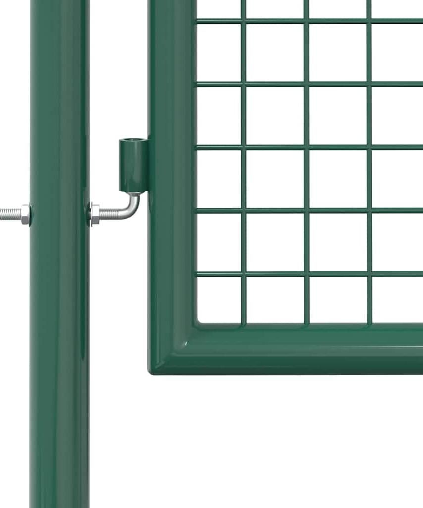 vidaXL Cancello di recinzione in acciaio 100x150 cm Verde Immagine del prodotto 