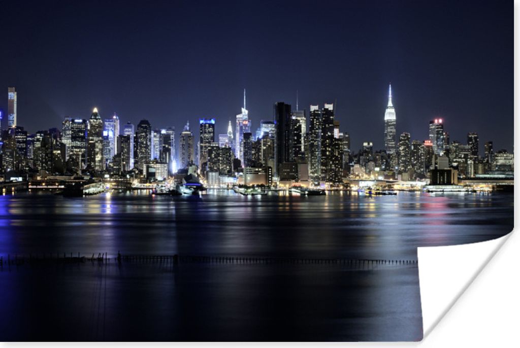 MuchoWow Poster New York - Sternenhimmel - Empire State Building 30x20 cm - Plakate - Print