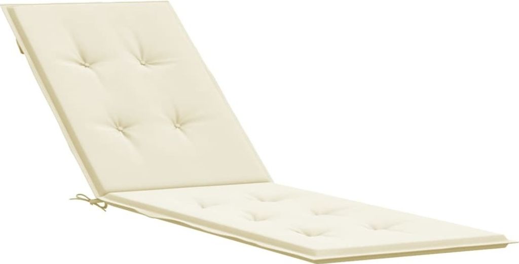 Liegestuhl-Auflage Creme (75+105)x50x4 cm