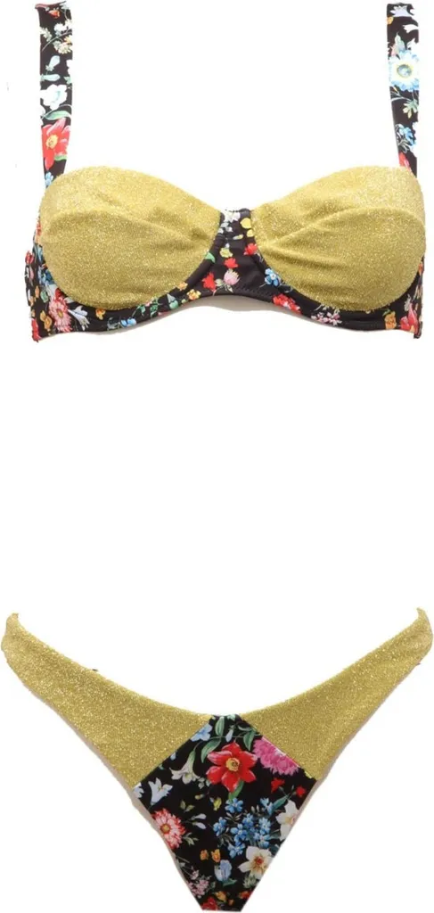 Maillot de Bain Deux Pièces Femme Noir et Or MATINEE Beachwear