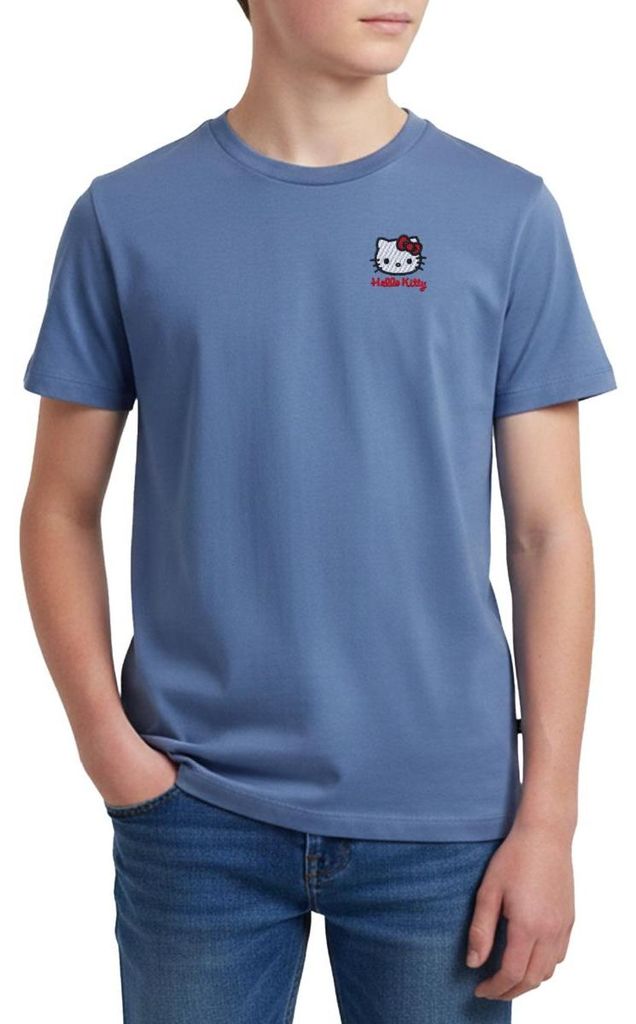 Spreadshirt Hello Kitty Stick Portrait Teenager Premium T-Shirt, 146/152 (10 Jahre), Taubenblau