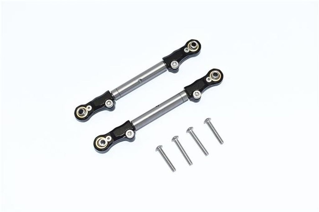 Gpm Alu+Stnl Steel Adjustable Front Steering Tie Rod -6Pc Set Gpmtxms162Sbk