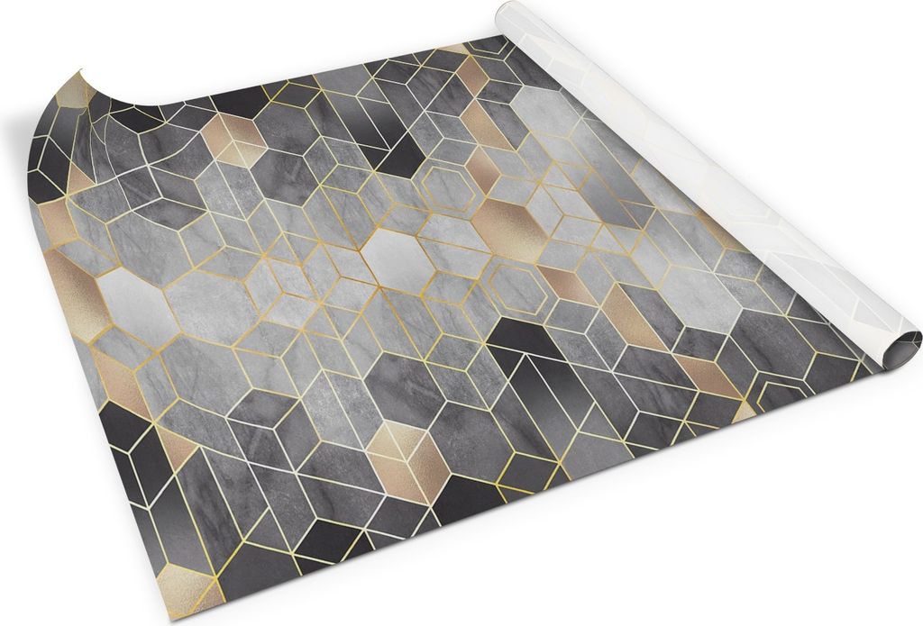 Geometrische abstraktion– Möbelfolie selbstklebend – PVC Klebefolie für Möbel – Küche – Schränke – Möbelrenovierungsfolie – Möbe...