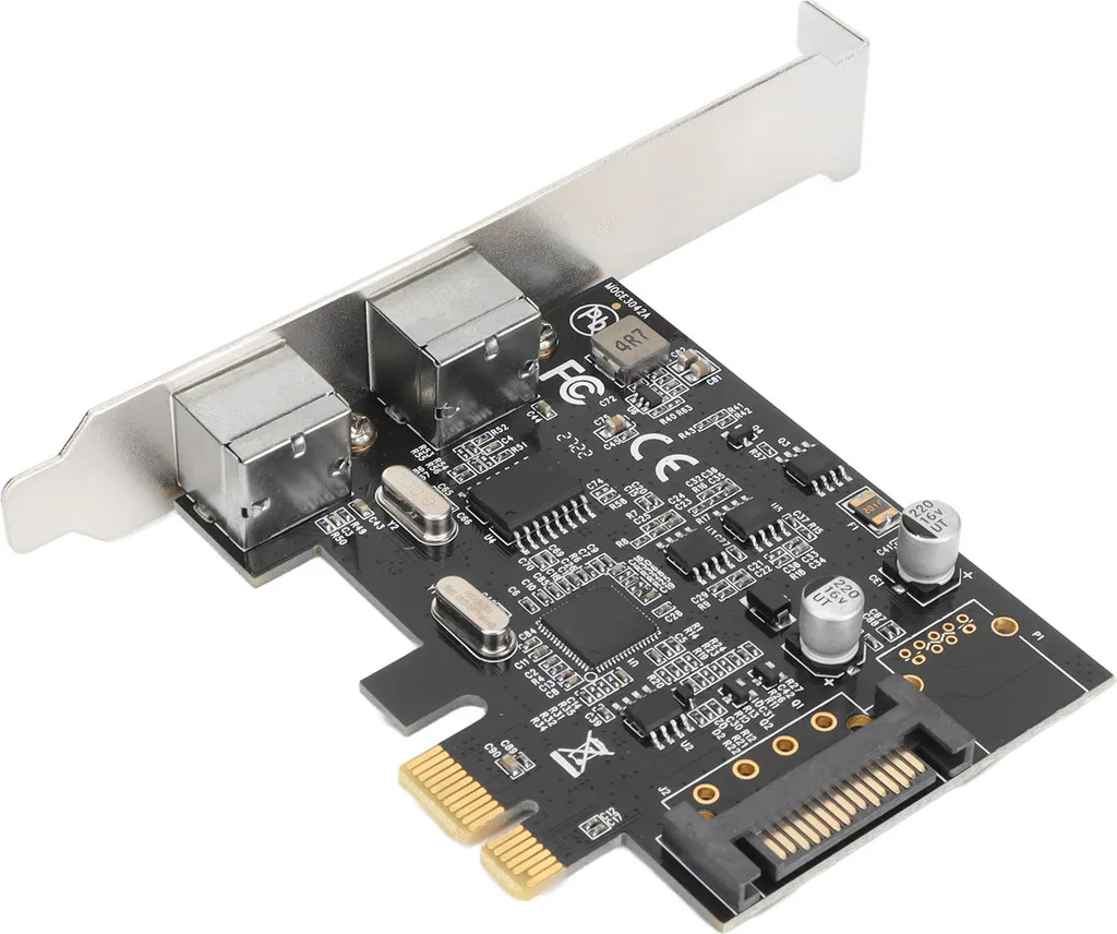 Carte PCIe PS2 Plug and Play avec Interface SATA pour Clavier et Souris - 2